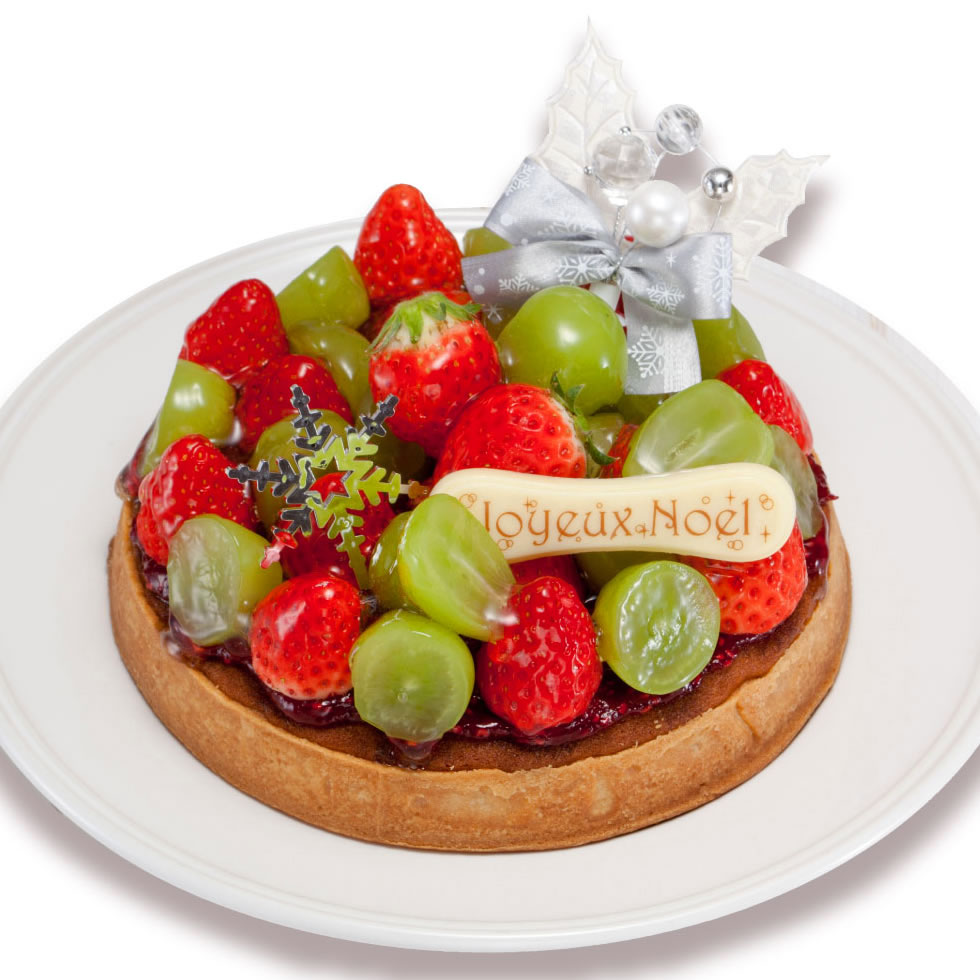 苺とシャインマスカットのタルト-クリスマスケーキ