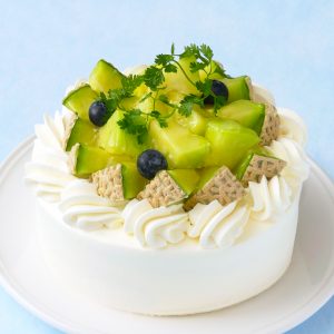 メロンのデコレーション-デコレーションケーキ