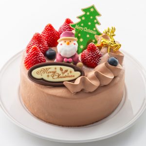 チョコクリームデコレーション-クリスマスケーキ